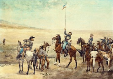  sena - Señalización del comando principal Viejo Oeste americano Frederic Remington